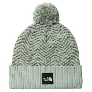 THE NORTH FACE Chevron Pom Beanie Youth Hat NF0A4VTD Jadeite Green OSFA